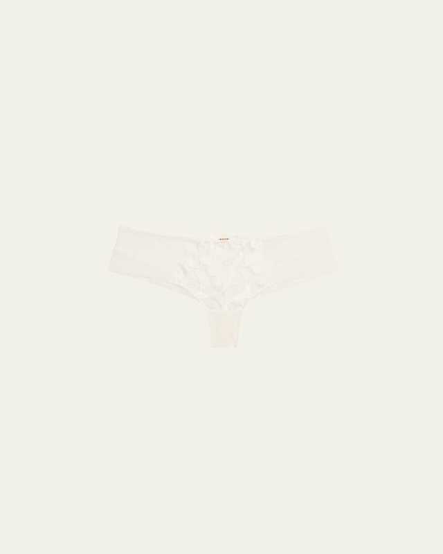 Fleurs Floral Velvet Tulle Hipster Briefs